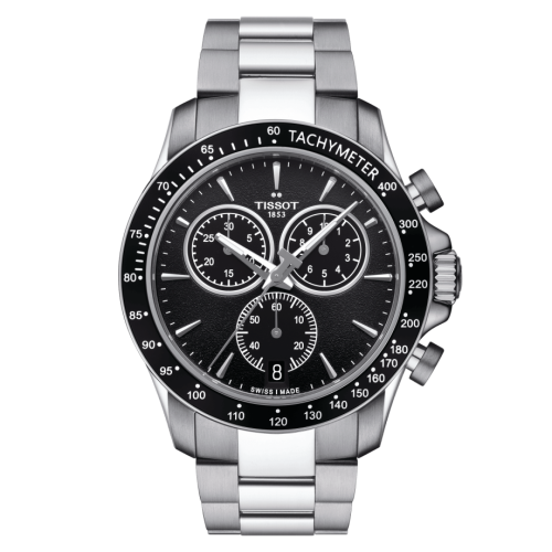 Tissot V8 Quartz Chronograph Stainless Steel / Black / Bracelet